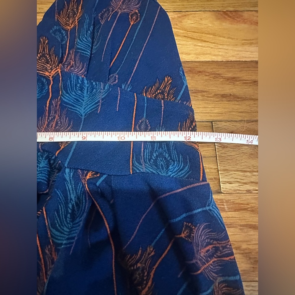 Free People Tropical Daydream Halter Mini Dress Blue Asymmetrical XS - Picture 7 of 9